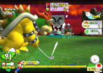 Bowser versucht, um ein Hindernis zu spielen.