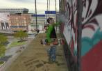 Die Entwickler haben sich zwar frech bei Jet Set Radio bedient, aber irgendwie passt es gut dazu.