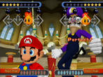 Im Zweispieler-Modus tanzen Waluigi und Mario gegeneinander.