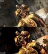 Screenshot-Vergleich zwischen der Demo- (unten) und finalen (oben) Version von God of War 3. Klickt auf "Screenshot in HD", um euch die Screenshots in der originalen Auflösung anzuschauen. (1) Screenshot-Vergleich zwischen der Demo- (unten) und finalen (oben) Version von God of War 3. Klickt auf "Screenshot in HD", um euch die Screenshots in der originalen Auflösung anzuschauen. (1)