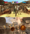 Sony kopiert Nintendo-Spiele: Oben The Shoot, unten Rayman Raving Rabbids. Sony kopiert Nintendo-Spiele: Oben The Shoot, unten Rayman Raving Rabbids.
