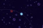 Osmos bietet eine Menge Spielmodi. Hier müsst Ihr andere Zellein einsammeln und gleichzeitig im Orbit der größten Zelle bleiben.