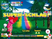 Ein perfekter Schlag, mit Topspin gespielt.