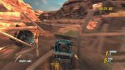 Der Wagen links hatte weniger Glück mit der Barrikade.
BILD: PLAYZONE