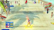 Xbox 360 - Sega Superstars Tennis - Der Tennisplatz im OutRun-Level ist einer der schönsten im Spiel.