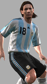 Argentinischer Stürmer Messi Coverstar von PES 09