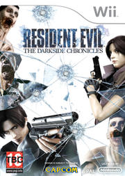 Der offizielle Packshot zum Wii-Shooter Resident Evil: Dark Side Chronicles.