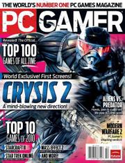 Das Cover der PC Gamer mit dem Nanosuit 2 aus Crysis 2.