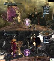 Bayonetta-Grafikvergleich: Playstation 3 (oben) gegen Xbox 360 (unten).