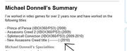 Das LinkedIn-Profil von Michael Donnell.