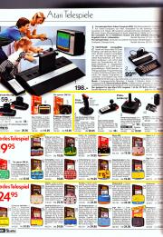 Diese Katalogseite ist 25 Jahre alt: 1985 konnten Sie bei Quelle für knapp 200 D-Mark (rund 100 Euro) einen Atari 2600 erstehen. Die Spiele kosteten 20 Mark (ca. 10 Euro).