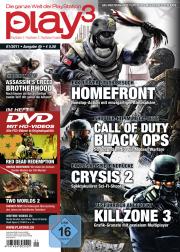 Die neue play3 ist ab Mittwoch (1. Dezember) beim Zeitschriftenhändler zu haben.