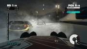 Rally-Cross: Dunkelheit und aufgewirbelter Schnee der anderen Wagen beeinträchtigen die Sicht enorm.