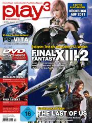 Ab 4.1. am Kiosk: die neue play3 2/12.