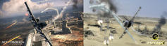 Grafikvergleich zwischen H.A.W.X. und Ace Combat 6