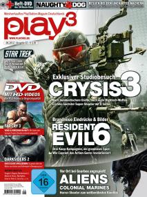 play3 6/12: Exklusiver Crysis-3-Studiobesuch, Resident Evil 6, hinter den Kulissen der Uncharted-Macher