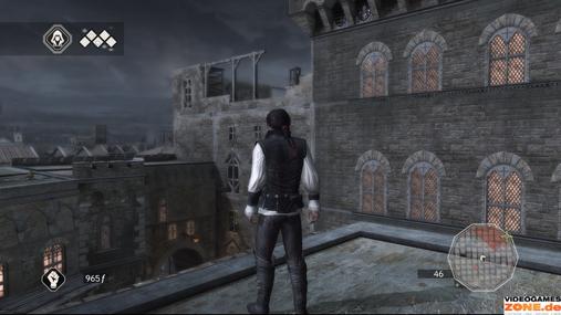 Ezios Vater ist im Palazzo della Signoria eingesperrt, der von Weitem zu sehenden Burg mit dem Ziffernblatt. Um den Gef&auml;ngnisturm zu erreichen, laufen Sie an der Nordseite entlang und halten Ausschau nach einer Bruchstelle im Mauerwerk.