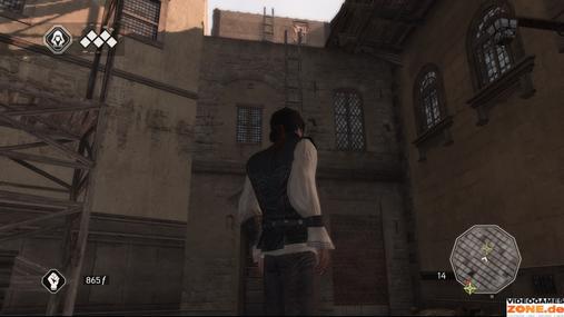 F&uuml;r Giovanni spielen Sie Brieftr&auml;ger. Der erste Empf&auml;nger befindet sich im S&uuml;den der Santa Maria Del Fiore, Nummer zwei versteckt sich auf einem Dach im Osten, das &uuml;ber diese Leiter zu erreichen ist.