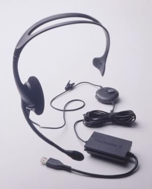 Ein kabelgebundenes Headset mit USB-Anschluss.
