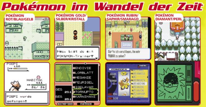 Pokémon im Wandel der Zeit