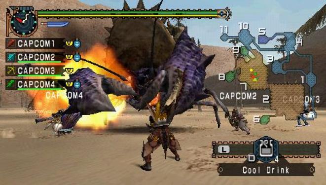 Monster Hunter könnte in Zukunft auch für Nintendos 3DS erscheinen. Serienproduzent Ryozo Tsujimoto deutete einen möglichen Plattform-Wechsel an. (Bild aus Monster Hunter Portable 2nd G) 