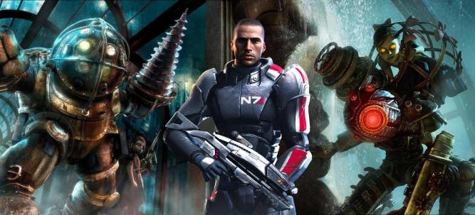 Bioshock und Mass Effect-Collage.