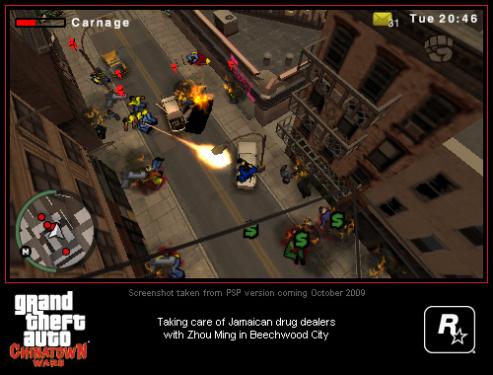 Screenshots aus der PSP-Version von GTA: CHinatown Wars (1)