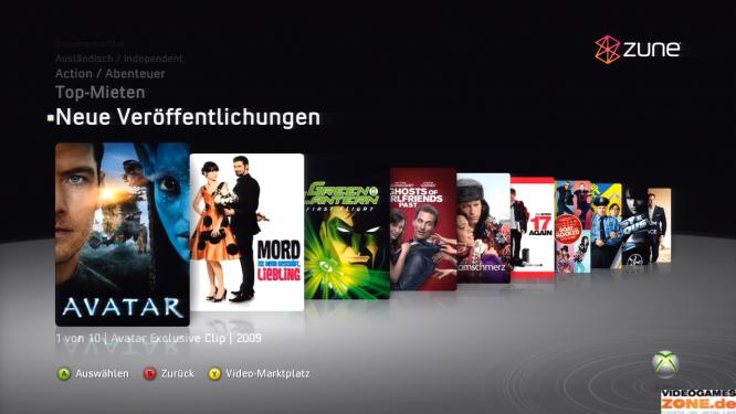 Die größte Neuerung des Zune-Marktplatz ist die Möglichkeit, sich Filme in 1080p streamen zu lassen. Genial. 