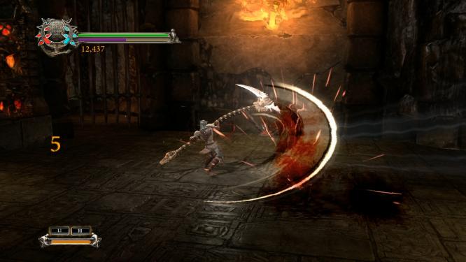 Dante's Inferno: ... Kratos setzt allerdings noch auf einige andere Waffen wie den Kriegshammer oder die Cestus-Fäuste. Dante nutzt neben der Sense nur noch sein Kreuz.