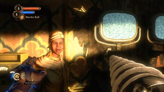 Bioshock 2 im Test für PS3 und Xbox 360:  Spiel Gott - Anders als im Vorgänger trefft ihr hin und wieder tatsächlich auf echte Menschen! Ob sie weiterleben, obliegt euch.