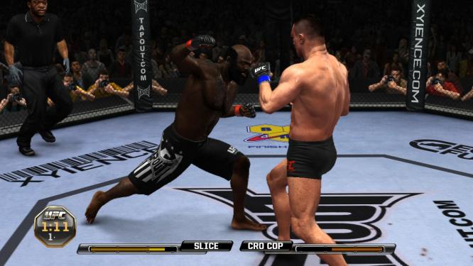 Traumkampf: YouTube-Schläger Kimbo Slice (l.) trifft auf Kickbox-Legende Mirko 'CroCop' Filipovic - in UFC Undisputed 2010 kein Problem.
