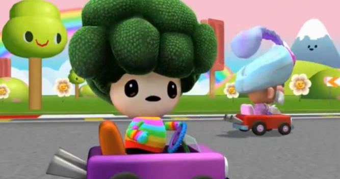 Blur nimmt im TV-Spot Mario Kart auf die Schippe.
