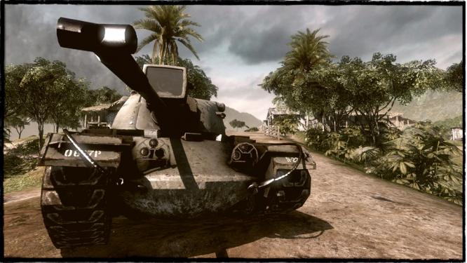 Der Panzer 'M48A3 Patton' der US-Streitkräfte aus Battlefield: Bad Company 2 Vietnam für PlayStation 3 und Xbox 360. Die neuesten Screenshots aus dem Multiplayer-Addon.