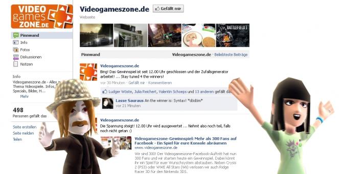 Videogameszone Gewinnspiel: Mehr als 300-Facebook-Fans - Die Auflösung