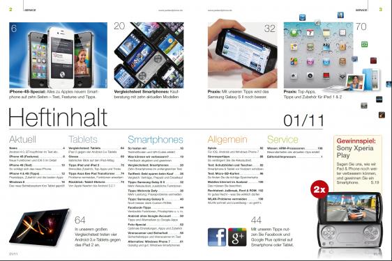 Inhaltsverzeichnis der Pad & Phone