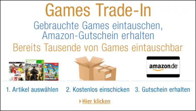Der Games Trade-In von Amazon. Jetzt auch in Deutschland verfügbar.