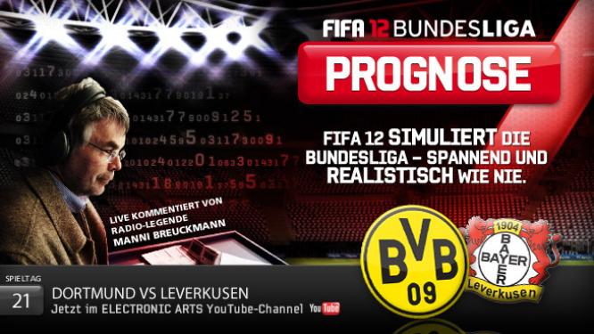 FIFA 12 - Die Bundesliga-Partie Borussia Dortmund gegen Bayer 04 Leverkusen im HD-Videostream