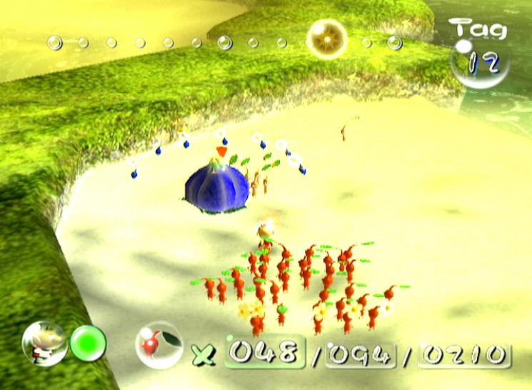 [13/07/03] Bü&szlig;t Olimar seine Energie ein, verliert er alle herumlaufenden Pikmin und einen Tag.