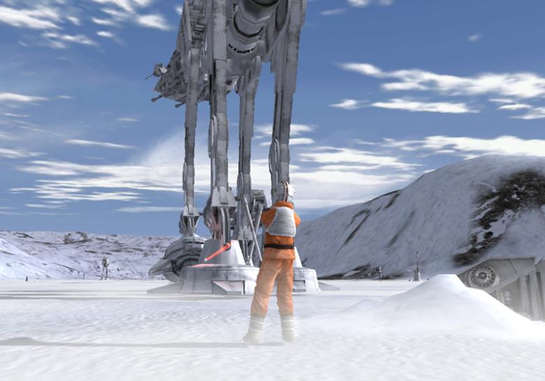 [03/11/03] Dieser AT-AT liegt gleich im Schnee. Nur wei&szlig; er noch nichts von diesem drastischen Vorhaben. 