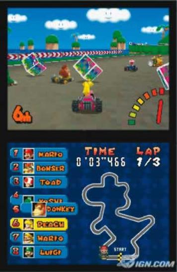 [23/03/05] Mario Kart DS: Online gegeneinander spielen, bis der Akku leer ist. Vorausgesetzt man beherrscht das "Snaken".