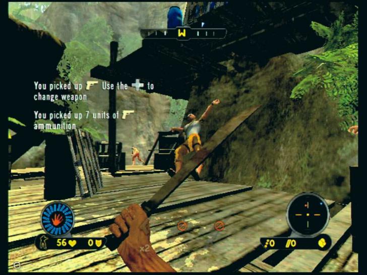 [16/02/07] Mit einem Schwung der Wii-Fernbedienung lasst ihr die Machete sausen.  BILD: N-ZONE