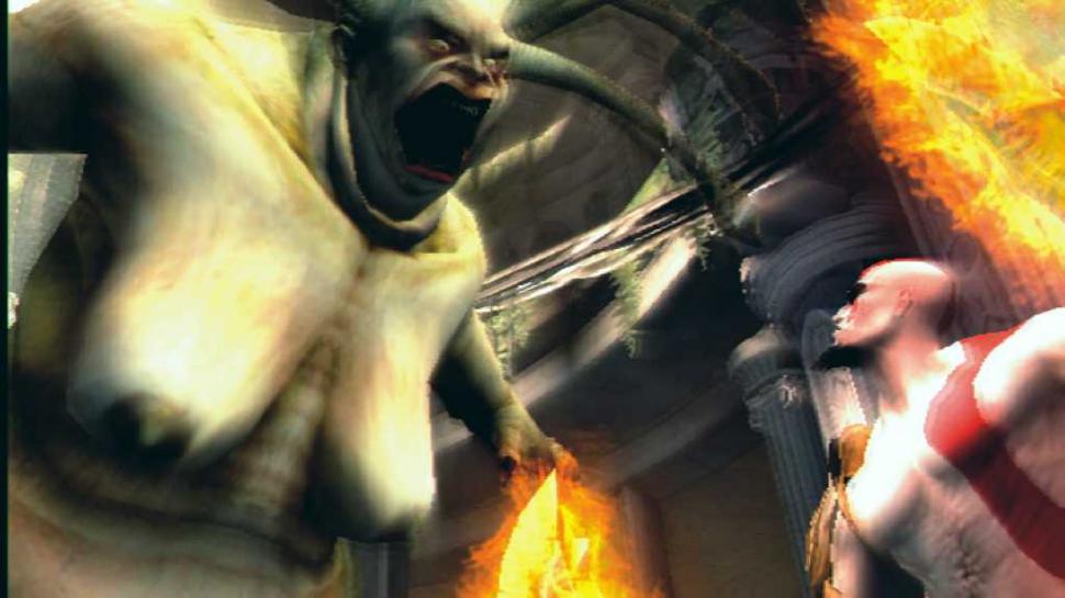 [27/04/07] Die von Kratos attestierten Hängebrüste stoßen bei dieser "Dame" auf wenig Begeisterung.  BILD: PLAYZONE