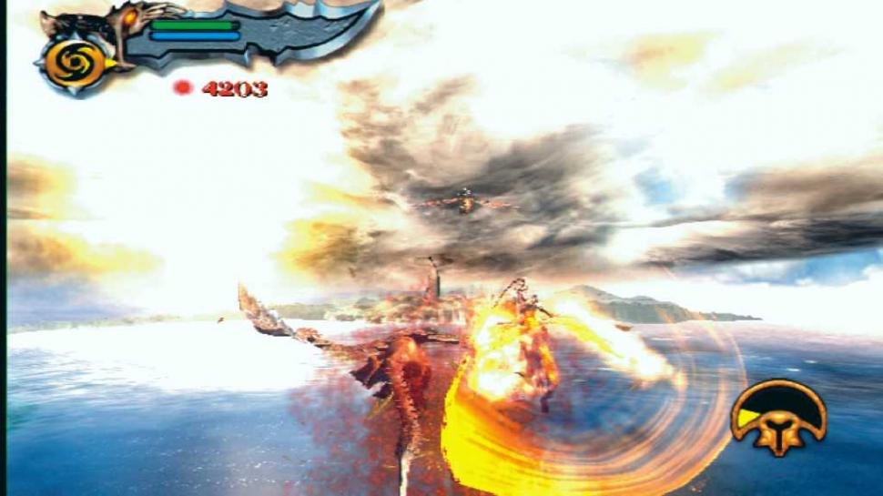[27/04/07] Auf dem Rücken des Pegasus wird Kratos auch nicht gerade zu einem freundlicheren Wesen. BILD: PLAYZONE