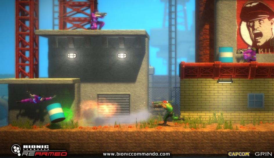 [11/02/09] Bionic Commando Rearmed (9,99 Euro) - Die HD-Neuauflage bringt ein erweitertes Waffenarsenal, neue, riesige Bossgegner und einen superschnellen Koop-Modus mit sich.