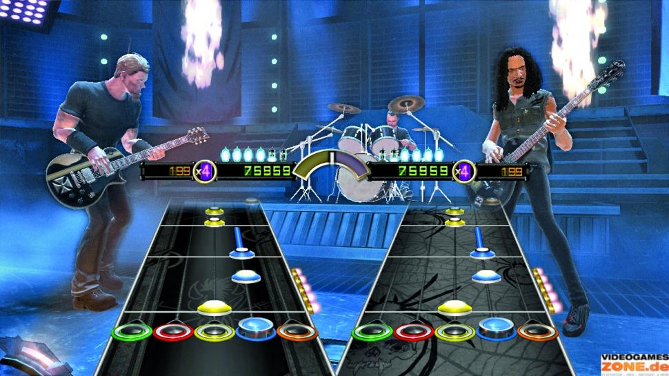 [17/03/09] Guitar Hero: Metallica: Die Kamera bleibt nicht nur auf eurem Charakter, sondern schwenkt auch auf alle anderen Bandmitglieder.