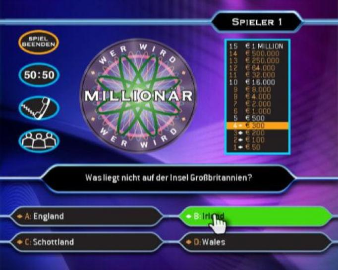[24/07/09] Wer wird Millionär? - Die Wii- und DS-Versionen sind leider schlecht, dafür aber umso besser ist das DVD-Spiel.