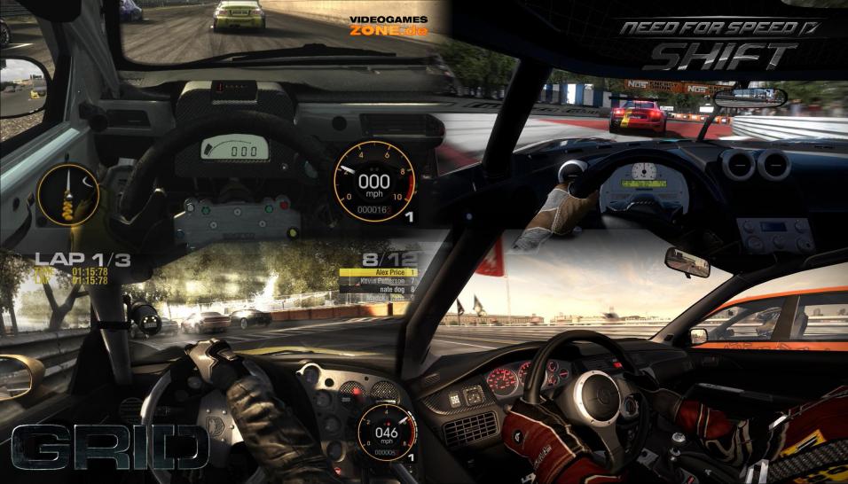[17/07/09] Die Innenansicht im Blickpunkt: Das Cockpit sieht in Need for Speed: Shift gegenüber GRID etwas detaillierter aus.