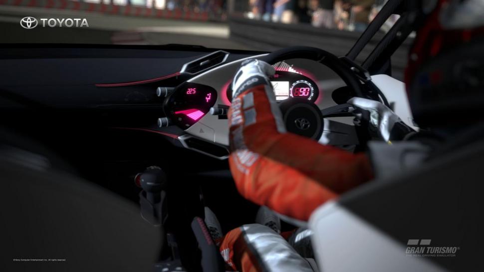 [27/10/09] Ein Blick ins Cockpit des Toyota FT-86 Concept aus dem PS3-Rennspiel Gran Turismo 5. 