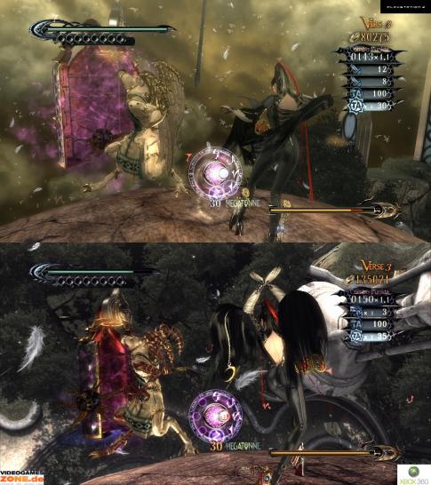 [18/12/09] Bayonetta Grafik-Vergleich zwischen PS3-(oben) und Xbox-360-Version (unten). (2)