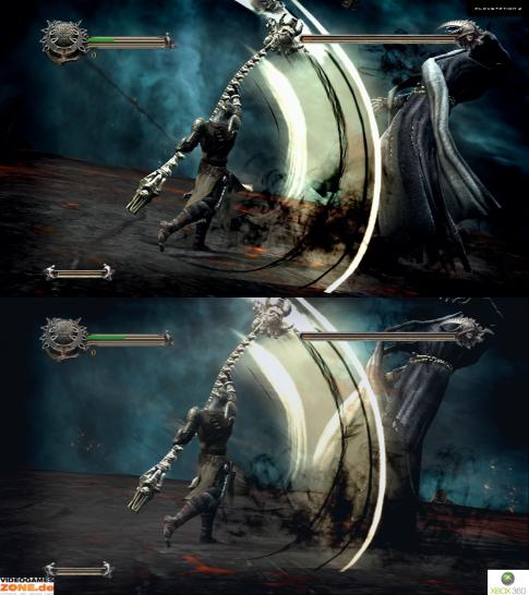 [03/02/10] Screenshot-Vergleich zwischen der PS3- und Xbox-360-Version von Dante's Inferno  Hinweis: Klickt auf "Screenshot in HD", um euch die Bilder in der originalen Größe anzeigen zu lassen! (2)